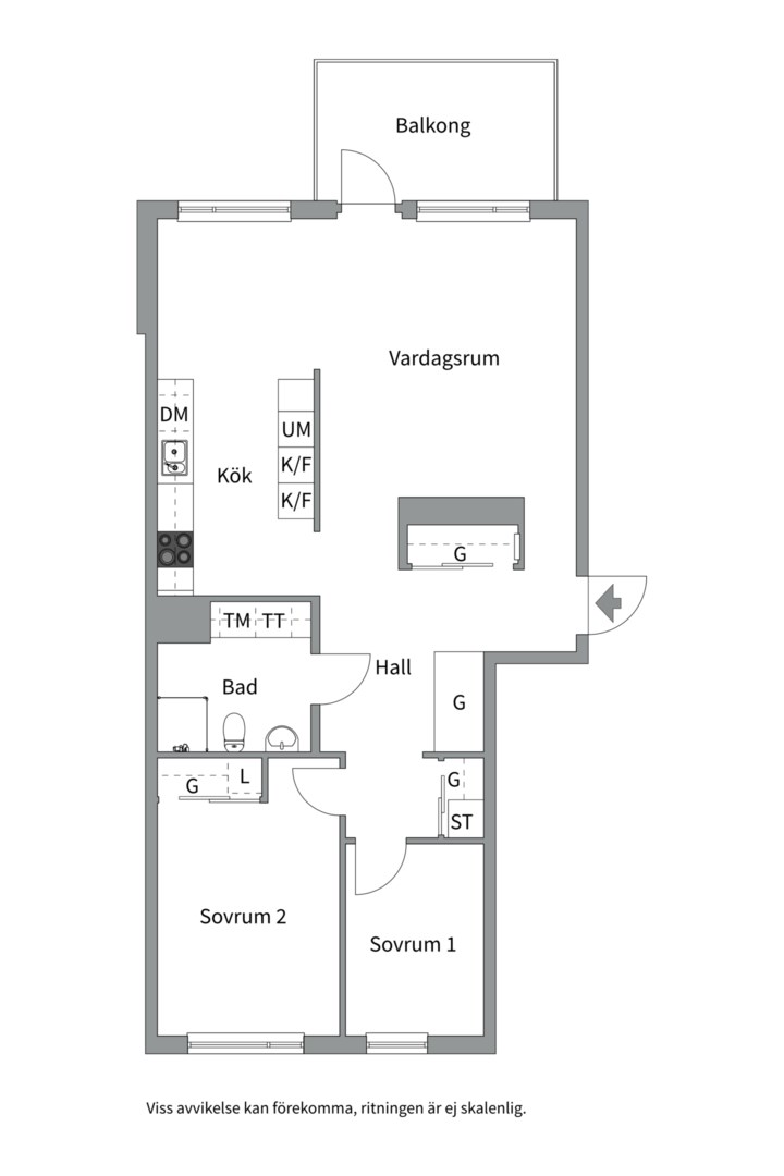 Planlösning från Torngatan 5, Såld i Kapellgärdet, Uppsala