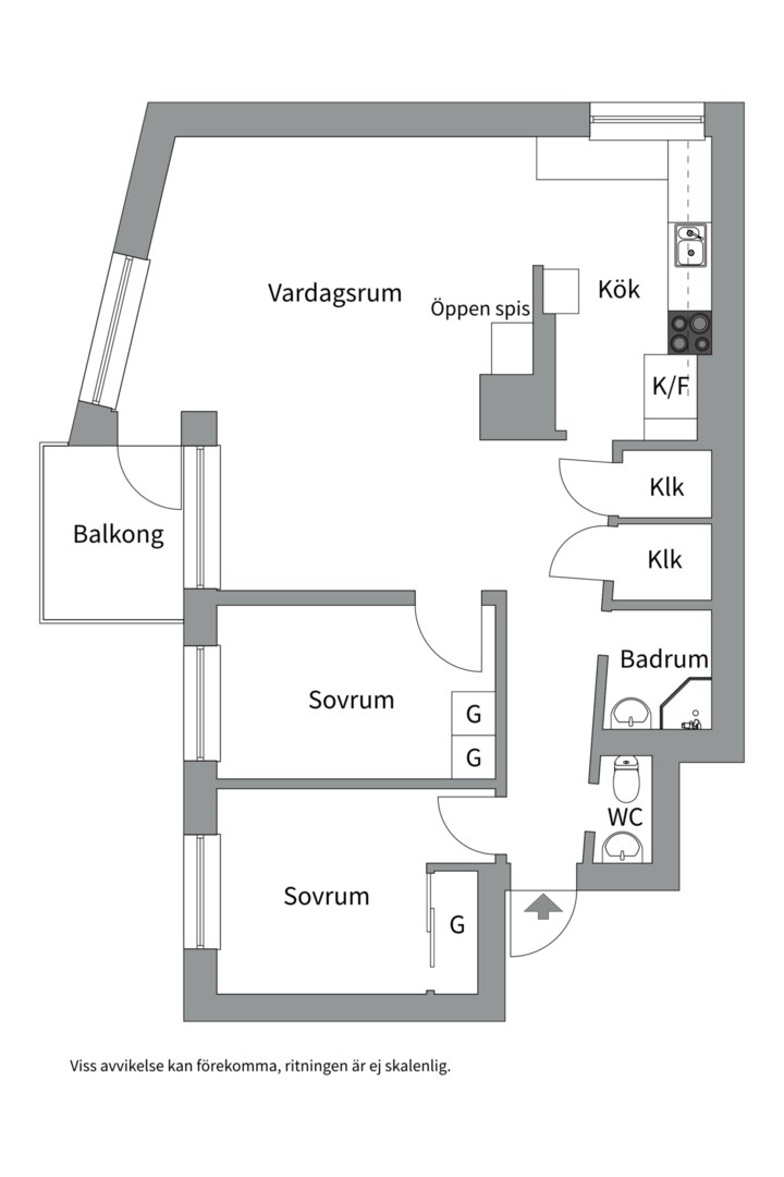 Planlösning från Fridhemsgatan 3, 7 tr, Såld i Kungsholmen, Stockholm