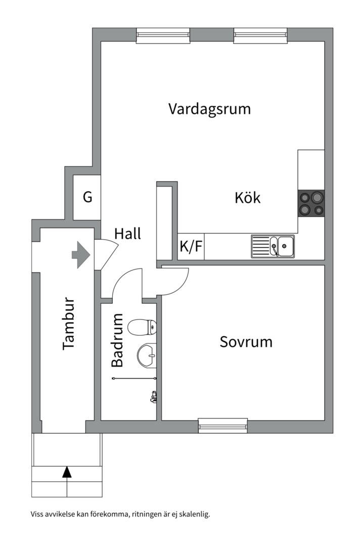 Planlösning från Vikingagatan 20B, Kommande i Svartbäcken, Uppsala