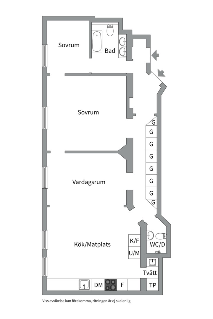 Planlösning från Scheelegatan 11, 2tr, Såld i Kungsholmen, Stockholm
