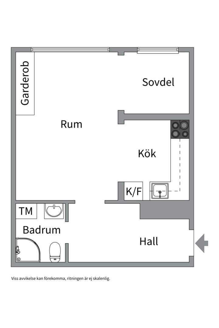 Planlösning från Sankt Eriksgatan 41, 4tr, Såld i Kungsholmen, Stockholm