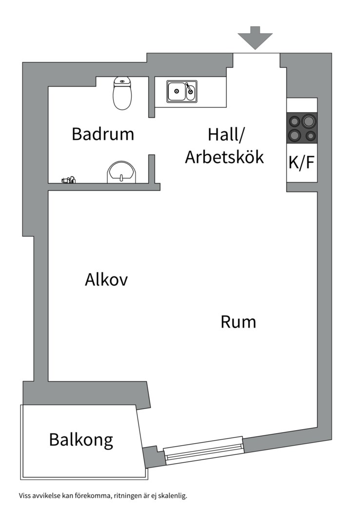 Planlösning från Luthagsesplanaden 6 B, Kommande i Luthagen, Uppsala