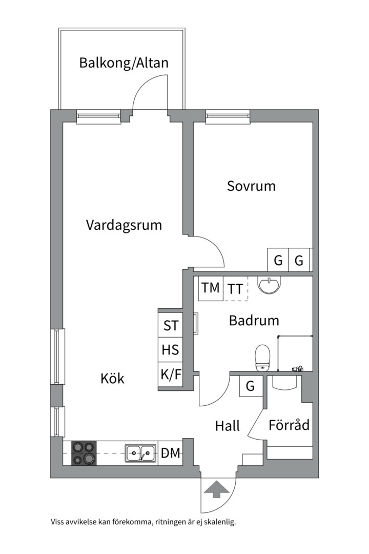 Planlösning från Rubingatan 22A, Såld i Bäckby, Västerås