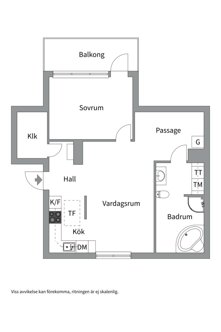 Planlösning från Råbyvägen 24, Till salu i Kapellgärdet, Uppsala