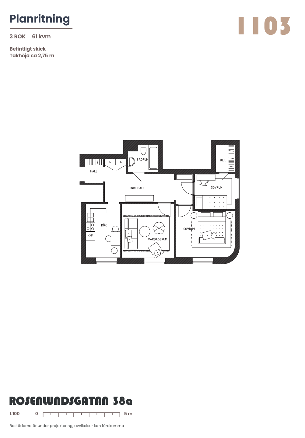 Bostadsbild från Rosenlundsgatan 38A,1tr, Såld i Södermalm, Stockholm