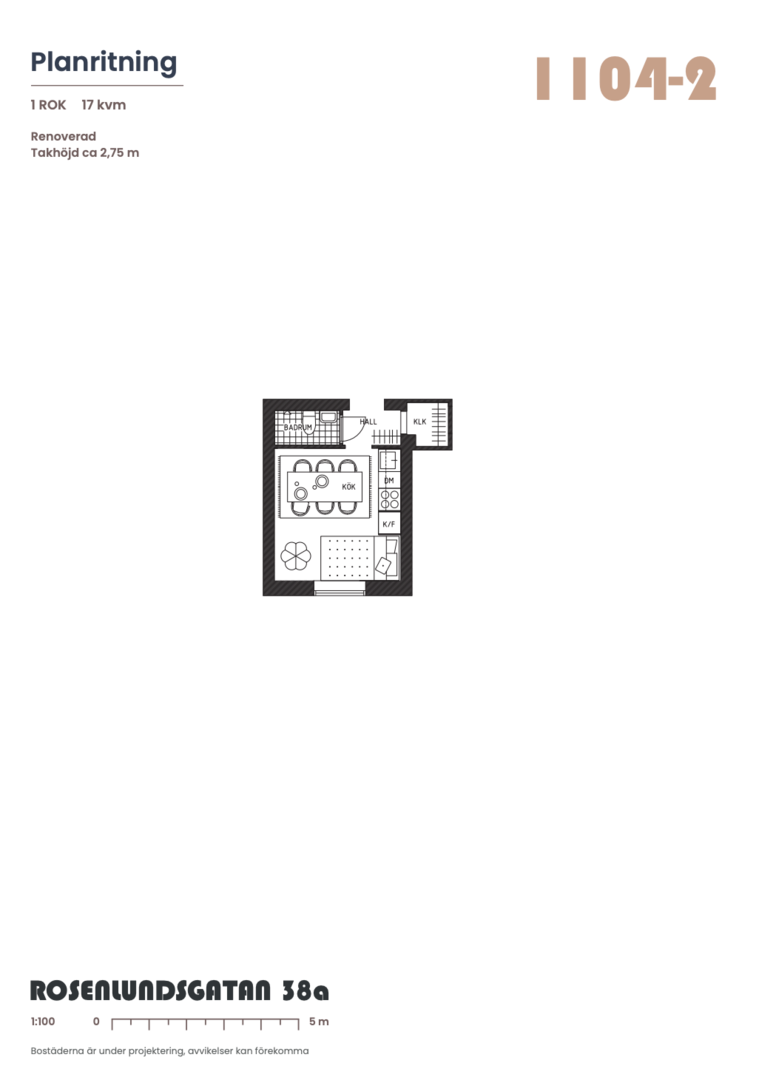 Planlösning från Rosenlundsgatan 38A, 1tr, Såld i Södermalm, Stockholm