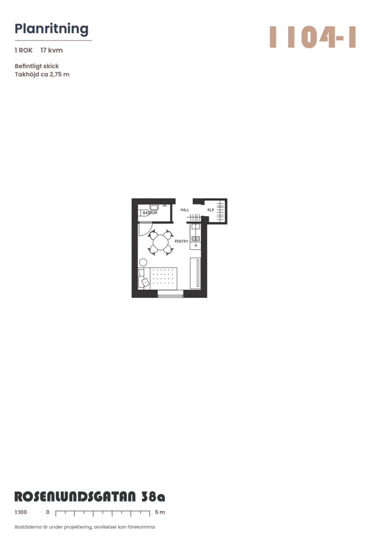 Planlösning från Rosenlundsgatan 38A, 1tr, Såld i Södermalm, Stockholm