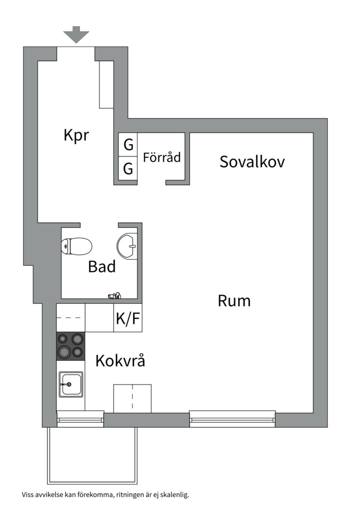 Planlösning från Luthagsesplanaden 28B, Såld i Luthagen, Uppsala