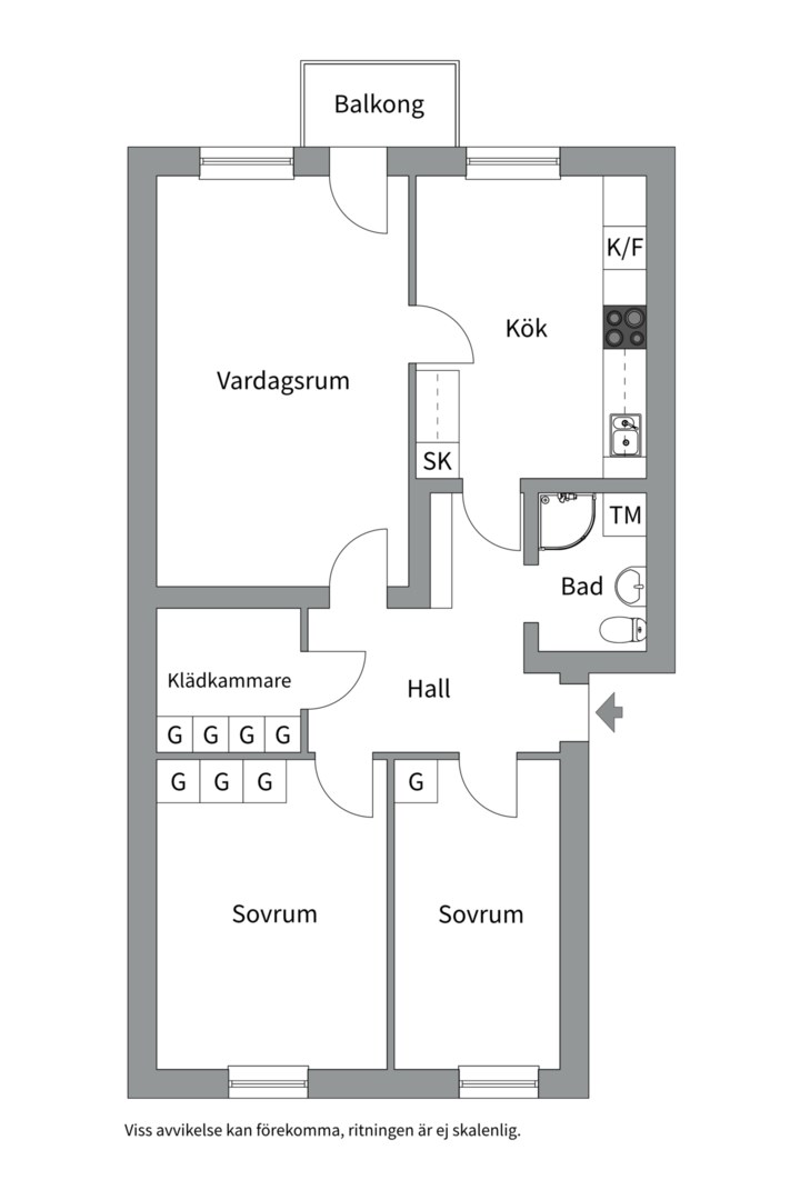 Planlösning från Edinsvägen 16, 1tr, Såld i Ektorp, Nacka
