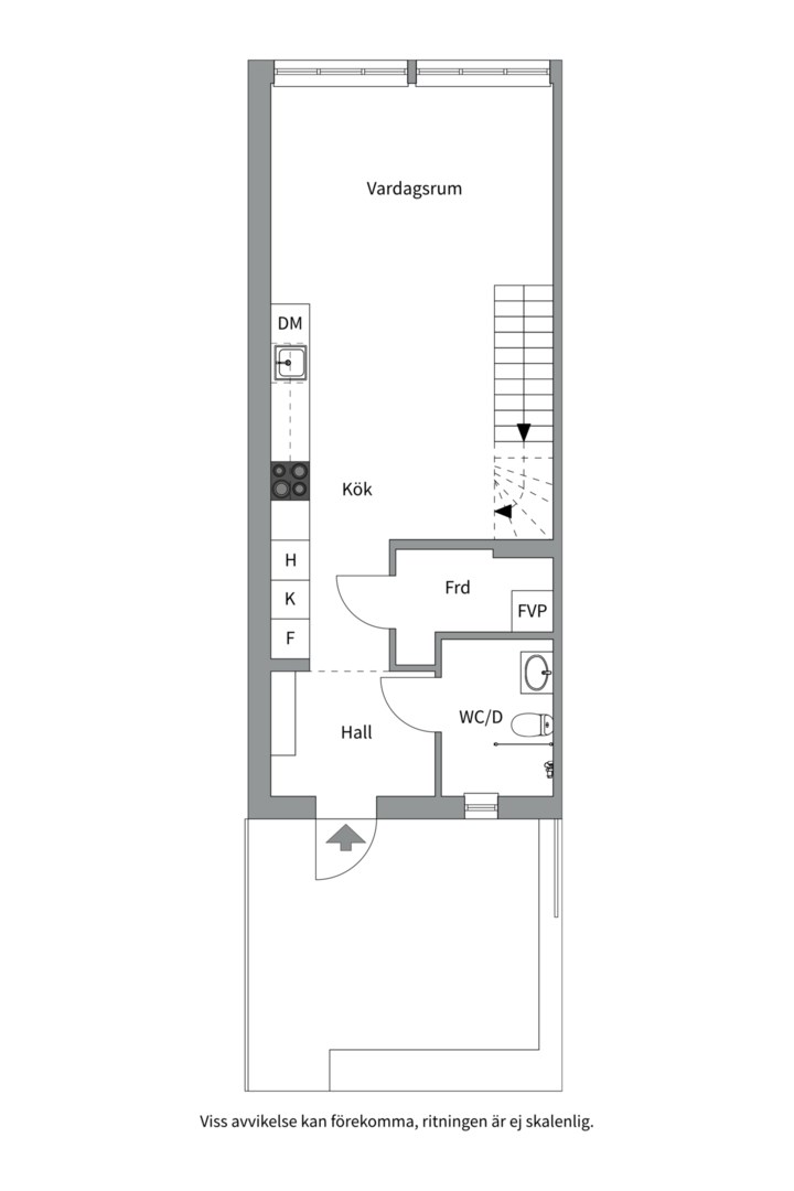 Planlösning från Wilhelm Kåges gata 12B, Såld i Porslinskvarteren, Värmdö