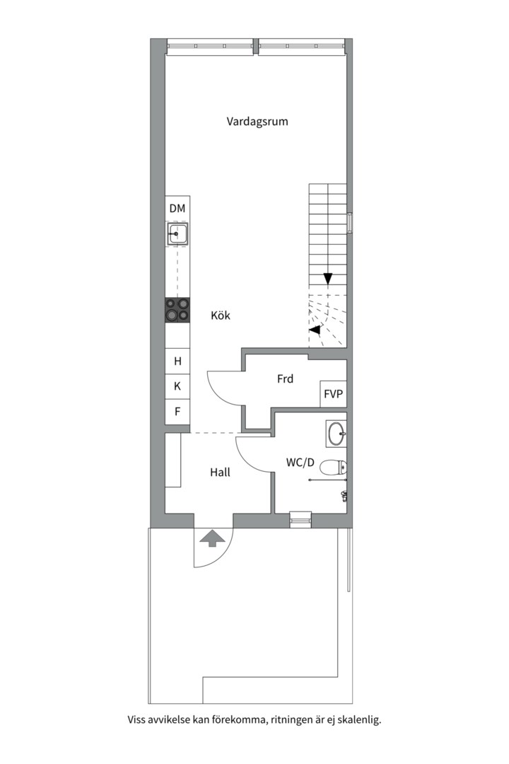 Planlösning från Wilhelm Kåges gata 12B, Såld i Porslinskvarteren, Värmdö