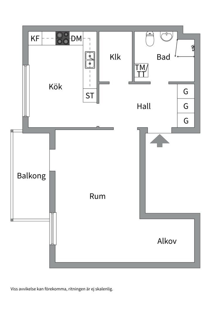 Planlösning från Eddagatan 8, Till salu i Centrum, Uppsala