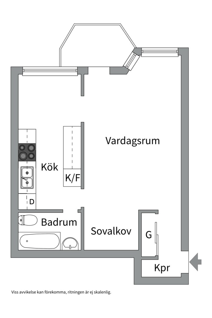 Planlösning från Alphyddevägen 55, Såld i , Nacka