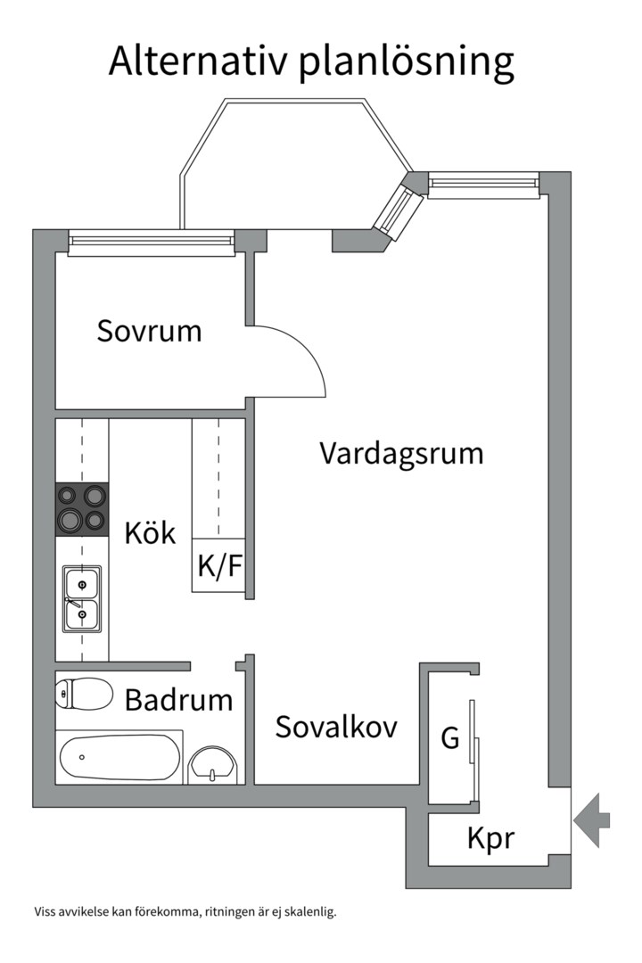 Planlösning från Alphyddevägen 55, Såld i , Nacka