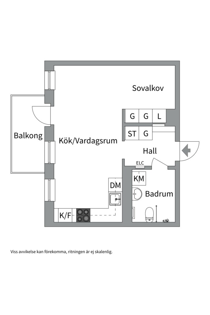 Planlösning från Sickla industriväg 14, Kommande i Sickla, Nacka