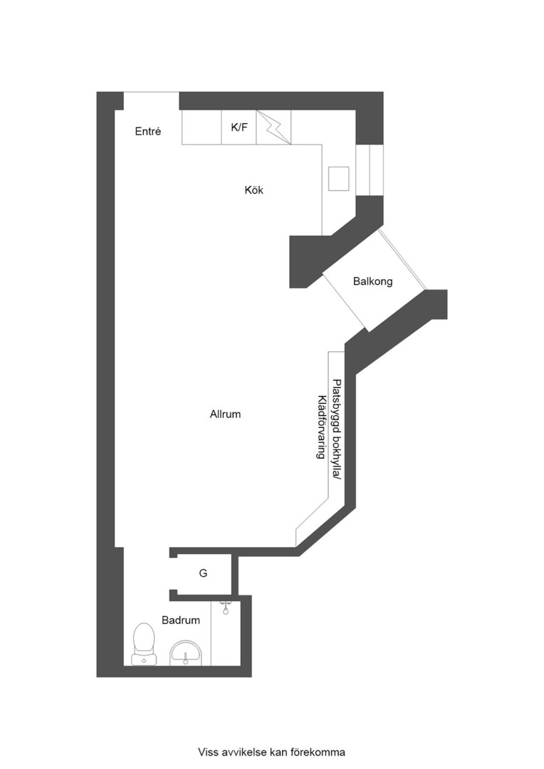 Planlösning från Roslagsgatan 58B, Såld i Vasastan - Sibirien, Stockholm