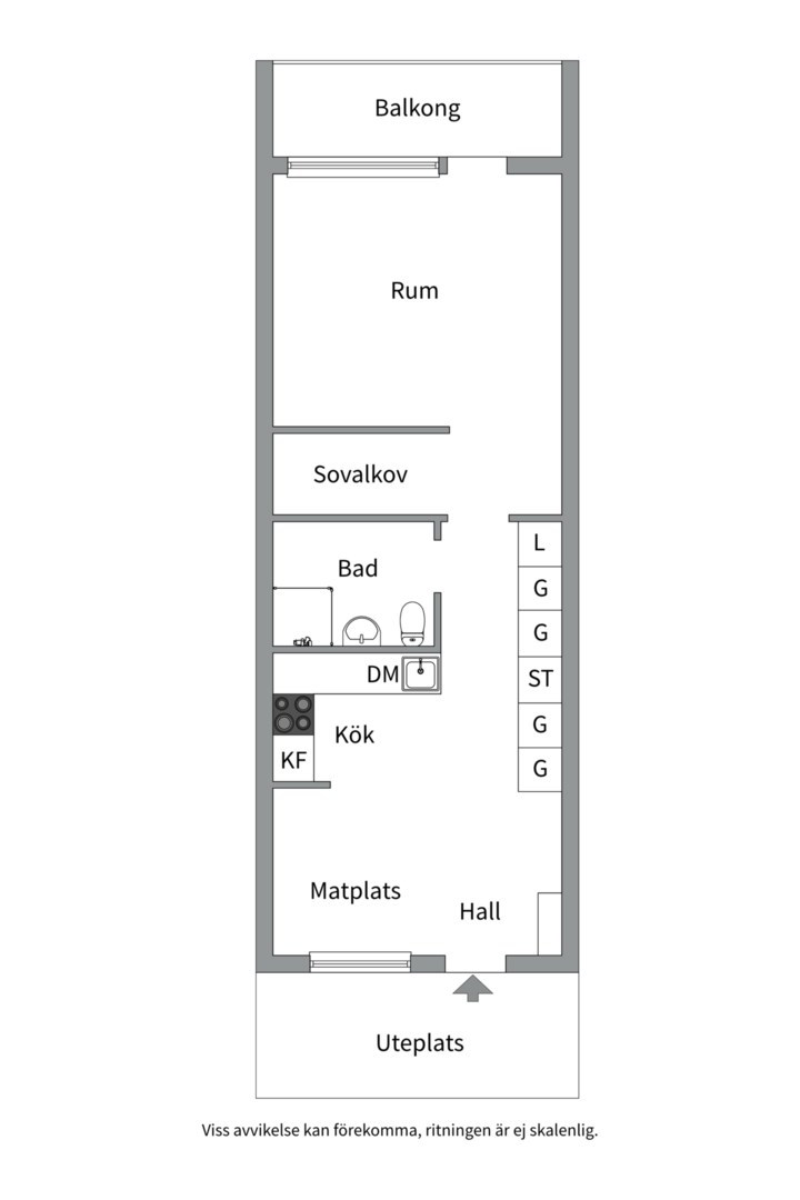 Planlösning från Sturegatan 3, Kommande i Främre Luthagen, Uppsala
