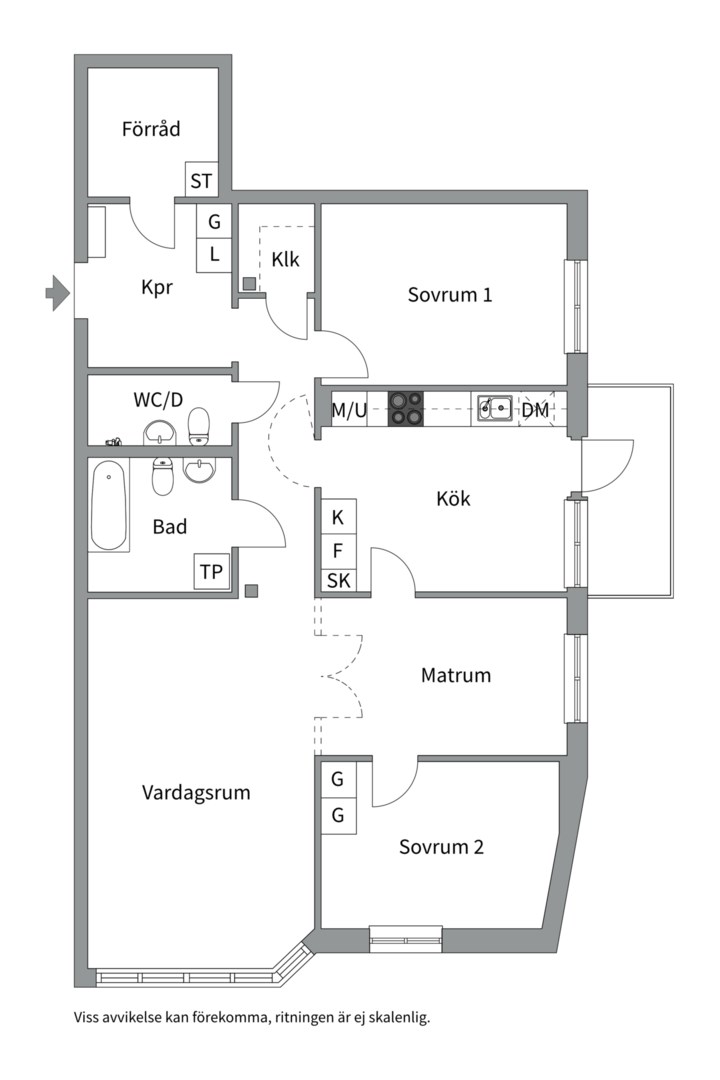 Planlösning från Nåntunavägen 3, Såld i Nåntuna, Uppsala