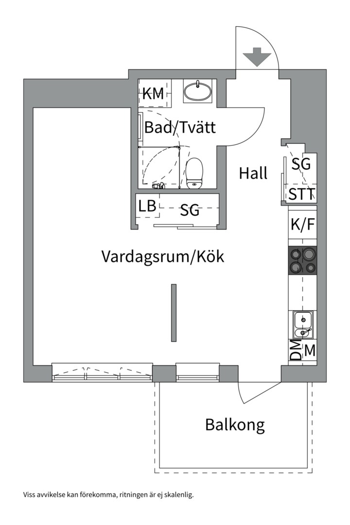 Planlösning från Kryddblandargatan 11, Såld i Centrum, Uppsala