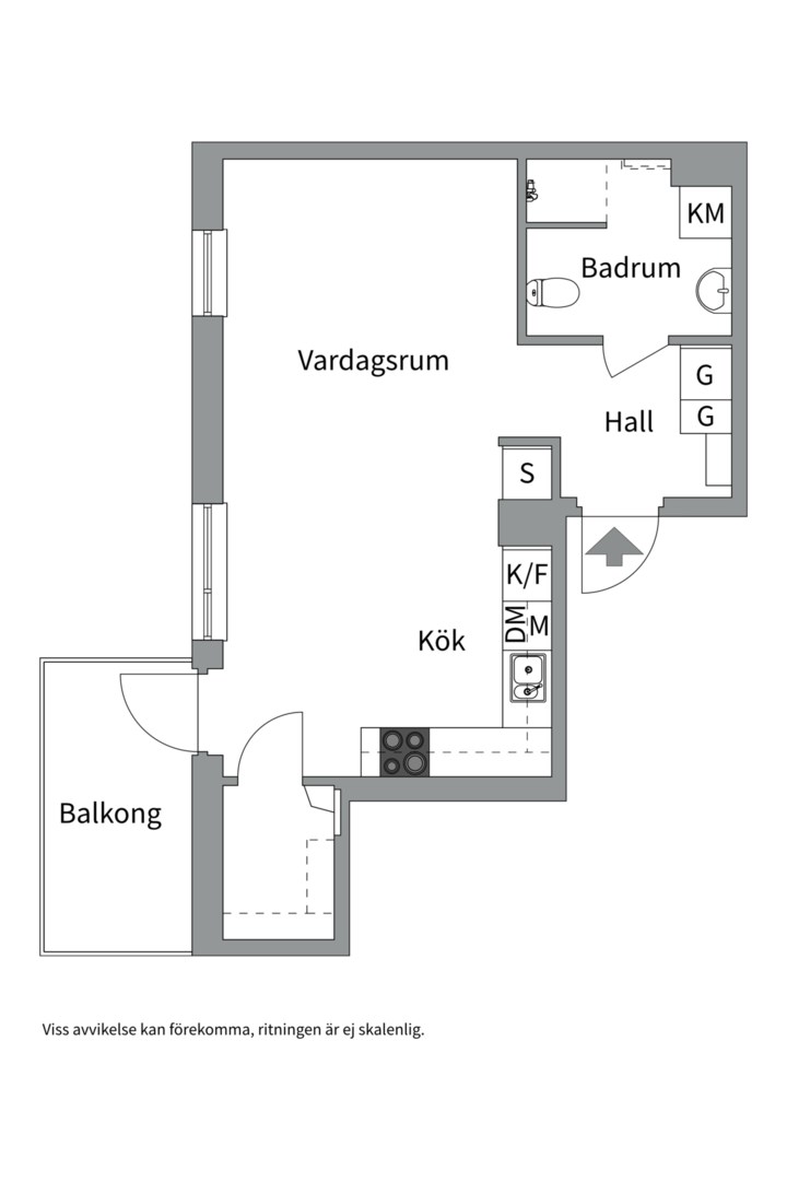 Planlösning från Östersundsgatan 2, Såld i Hässelby/Vällingby, Stockholm
