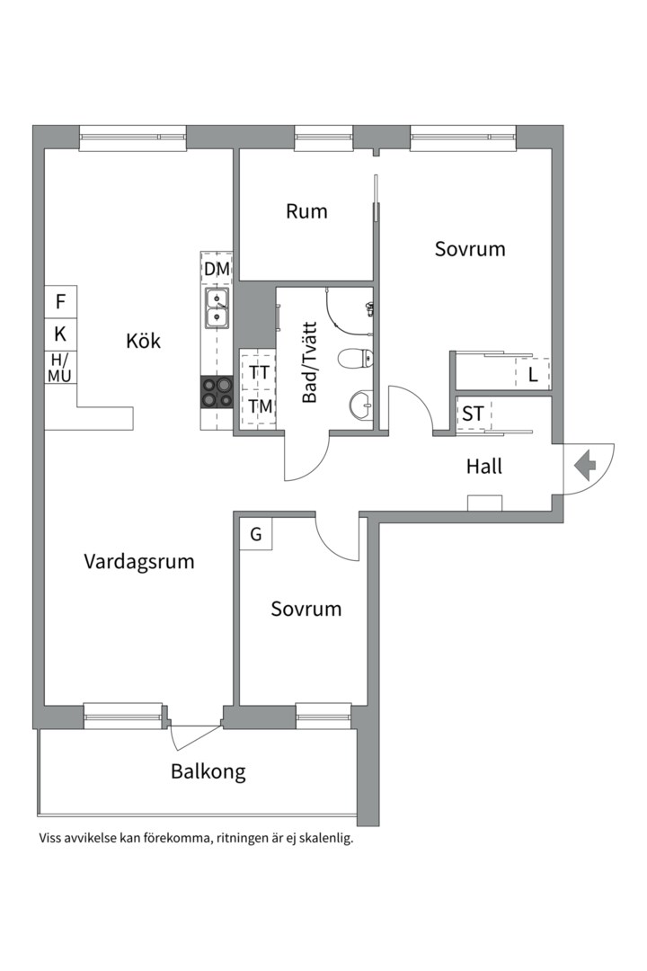Planlösning från Barkarbyvägen 88, Såld i Barkabystaden, Järfälla