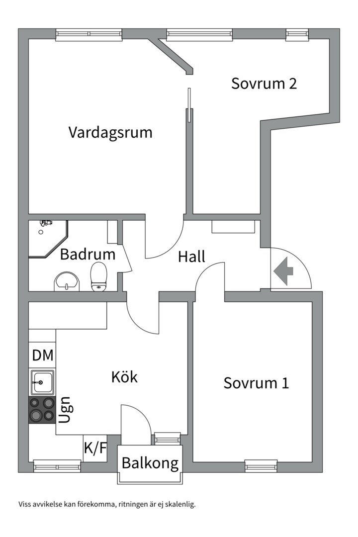 Planlösning från Sickla Strand 71, Kommande i Sickla, Nacka