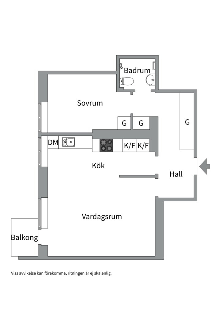 Planlösning från Strålgatan 8, Kommande i Kungsholmen - Lilla Essingen, Stockholm