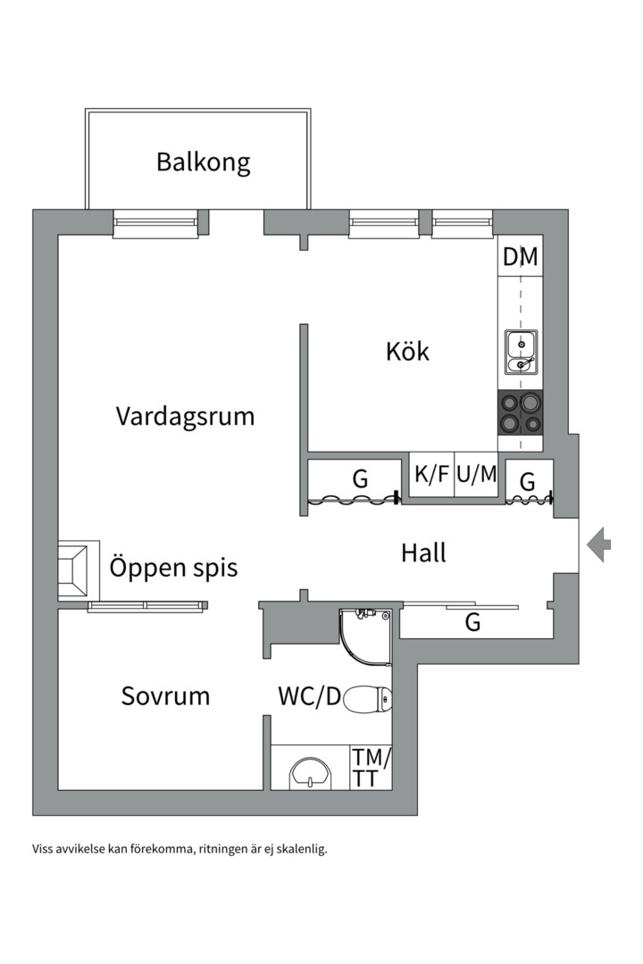 Planlösning från Brahegatan 50,4tr, Till salu i Östermalm, Stockholm