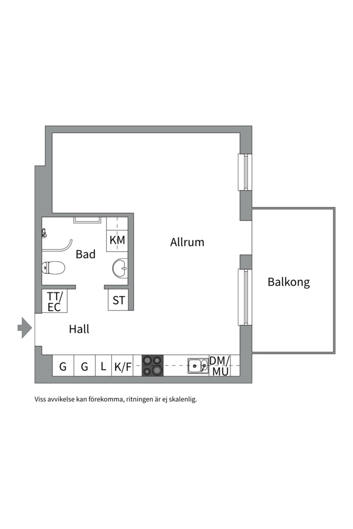 Planlösning från Gimogatan 4A, Såld i Luthagen, Uppsala