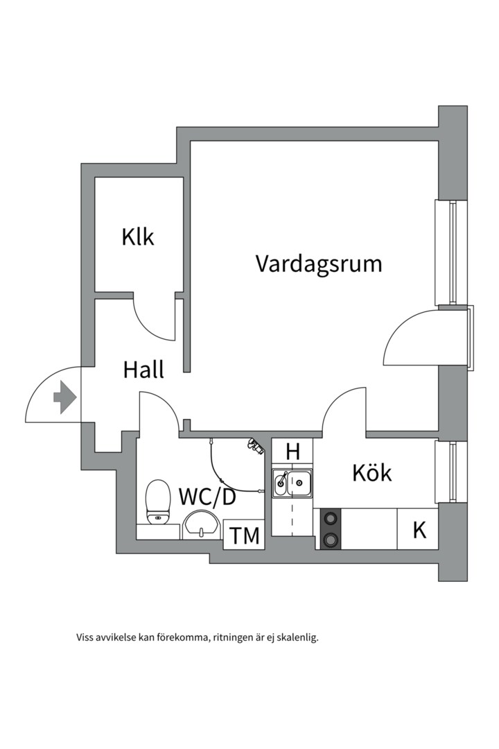 Planlösning från Alströmergatan 9, Såld i , Stockholm