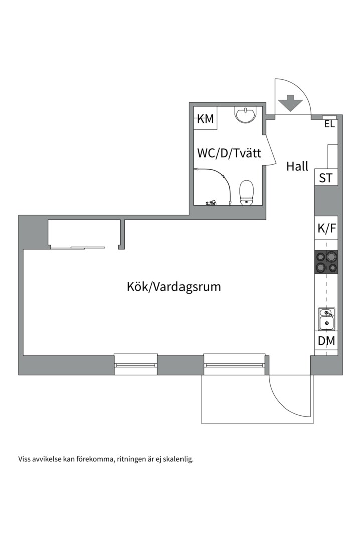 Planlösning från Sållargatan 4, Såld i Kungsängen, Uppsala