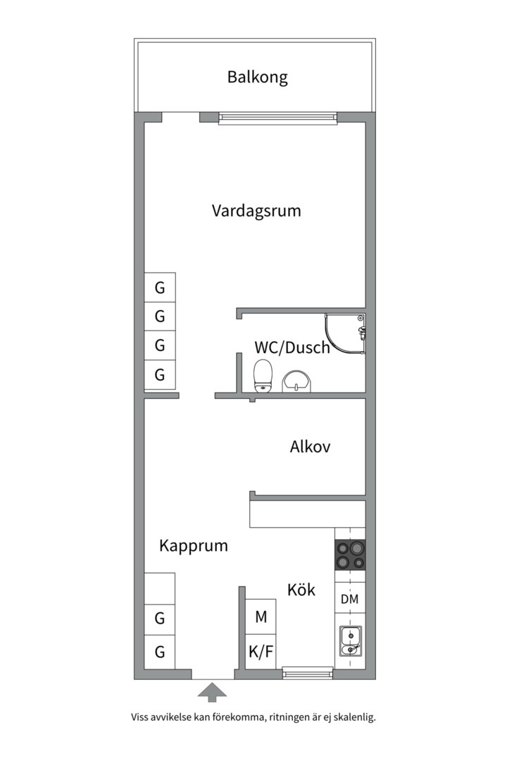 Planlösning från Kamomillgatan 2, Såld i Årsta, Uppsala