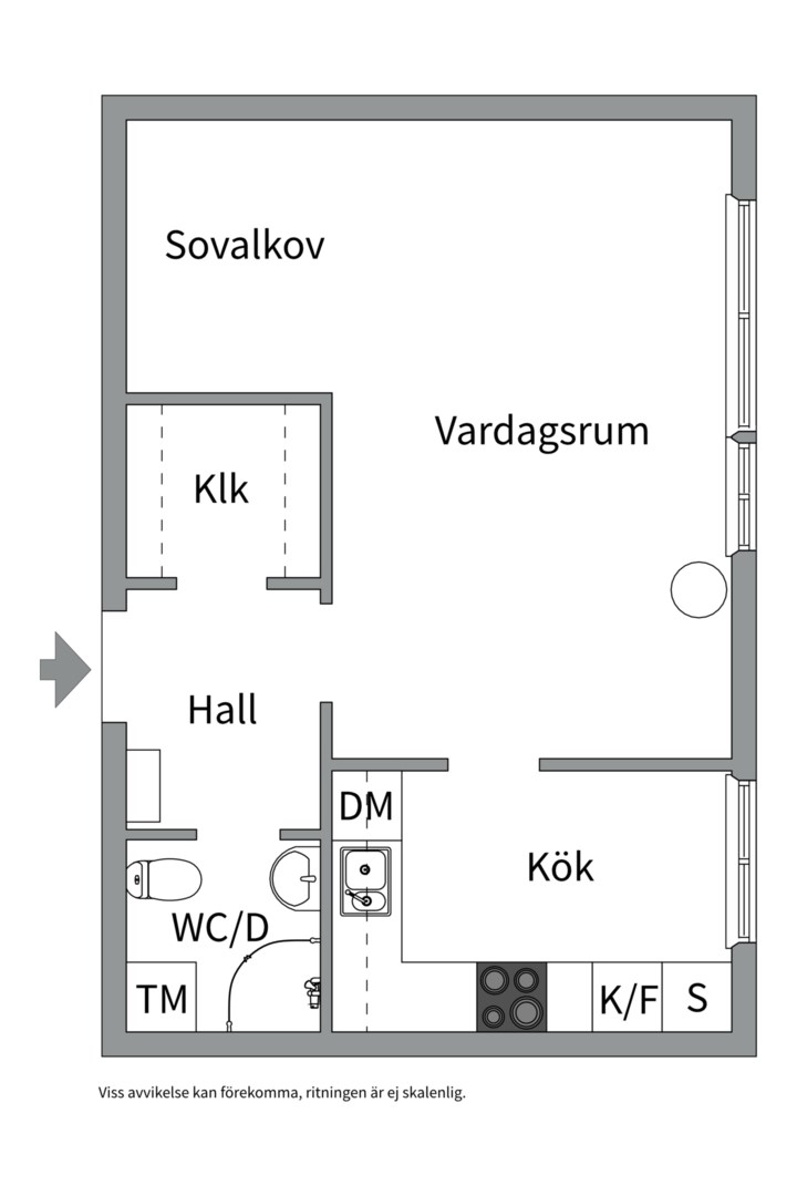 Planlösning från Dragarbrunnsgatan 62, Såld i Centrum, Uppsala