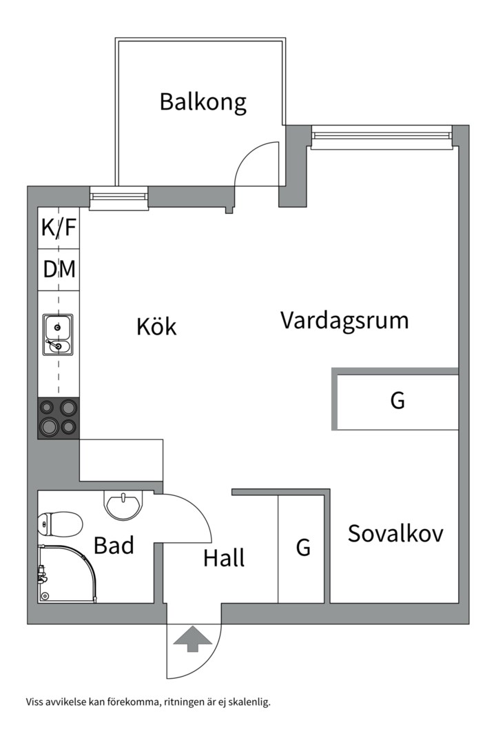 Planlösning från Ekuddsvägen 2, Såld i Ekudden, Nacka