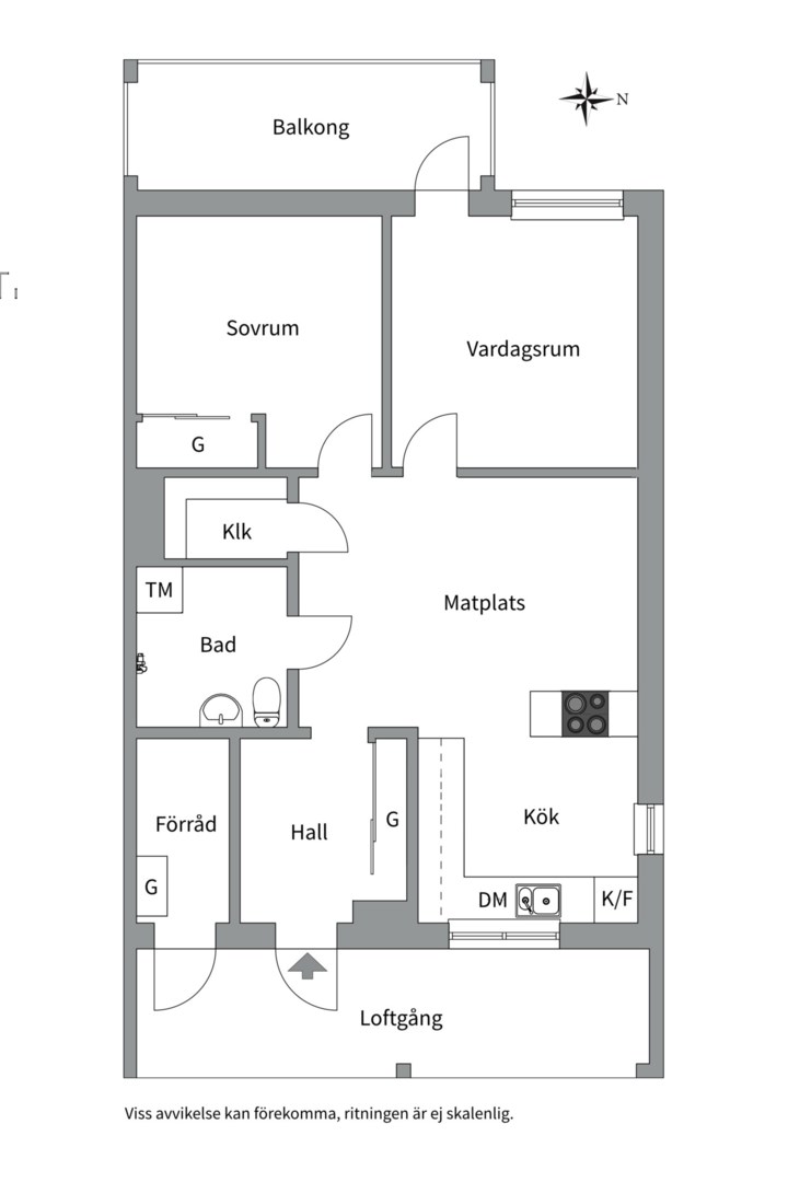 Planlösning från Lings väg 76, Såld i Ling, Uppsala