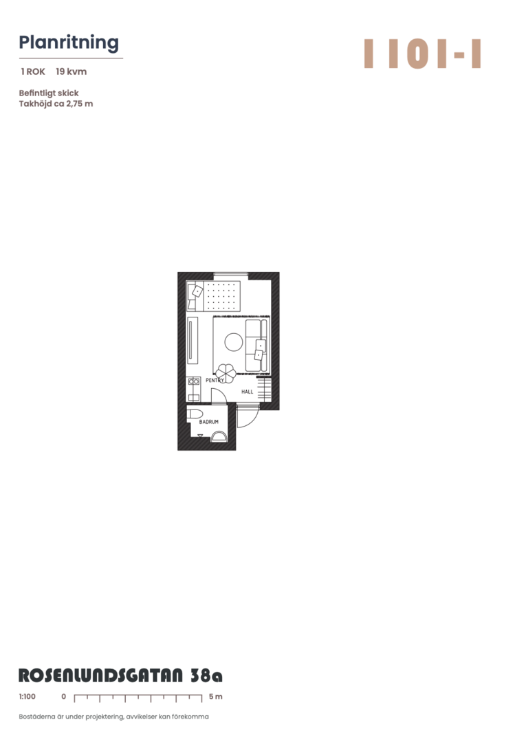 Planlösning från Rosenlundsgatan 38A, 1tr, Såld i Södermalm, Stockholm