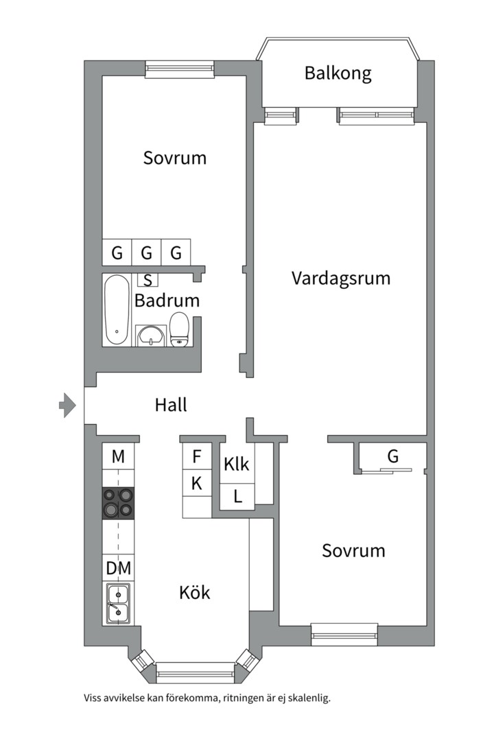 Planlösning från Siggesborgsgatan 7B, Kommande i Gideonsberg, Västerås