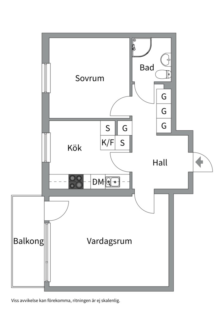 Planlösning från Väpnargatan 15A, Såld i Tunabackar, Uppsala