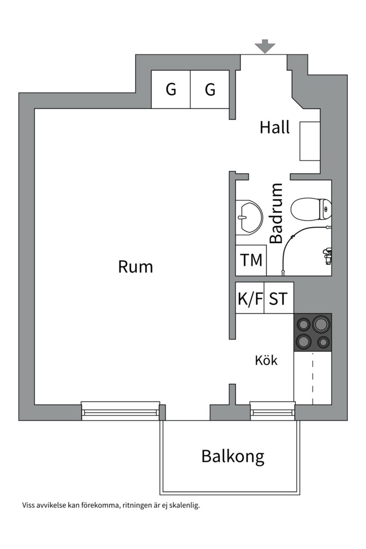 Planlösning från Ymergatan 16, Såld i Fålhagen, Uppsala