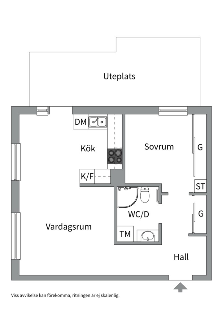 Planlösning från Skogsbovägen 18, Såld i Gustavsberg - Skogsbo, Värmdö