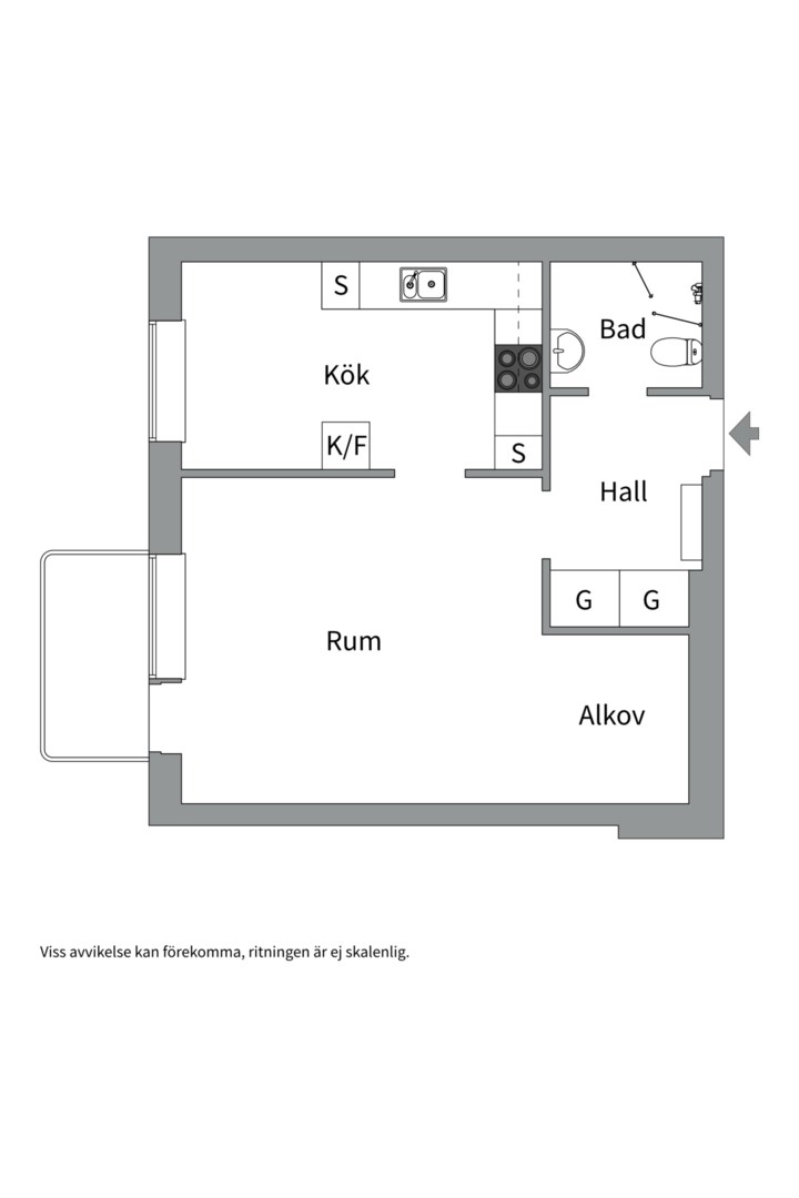 Planlösning från Hjalmar Brantingsgatan 10A, Såld i Fålhagen, Uppsala