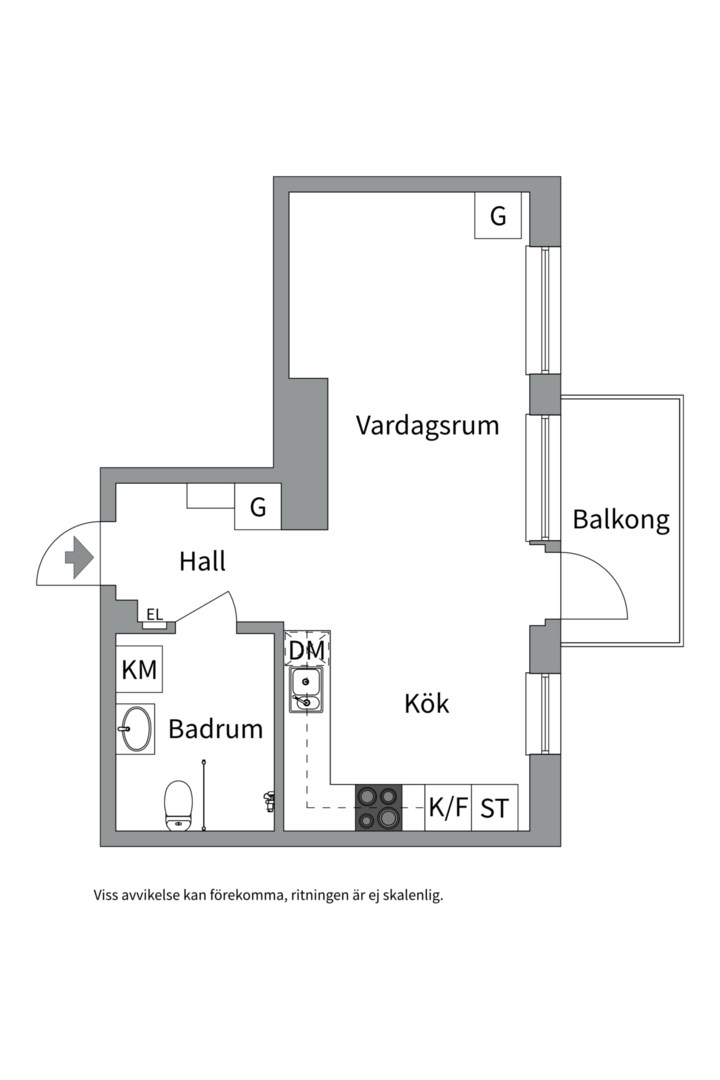 Planlösning från Kvarntorgsgatan 2C, Såld i Höganäs, Uppsala