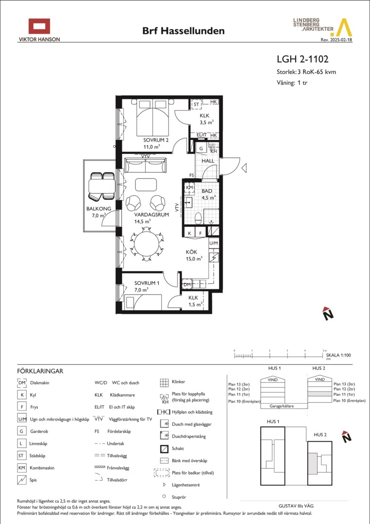 Planlösning från Gustav III:s väg 60, Till salu i Bromma - Olovslund, Stockholm