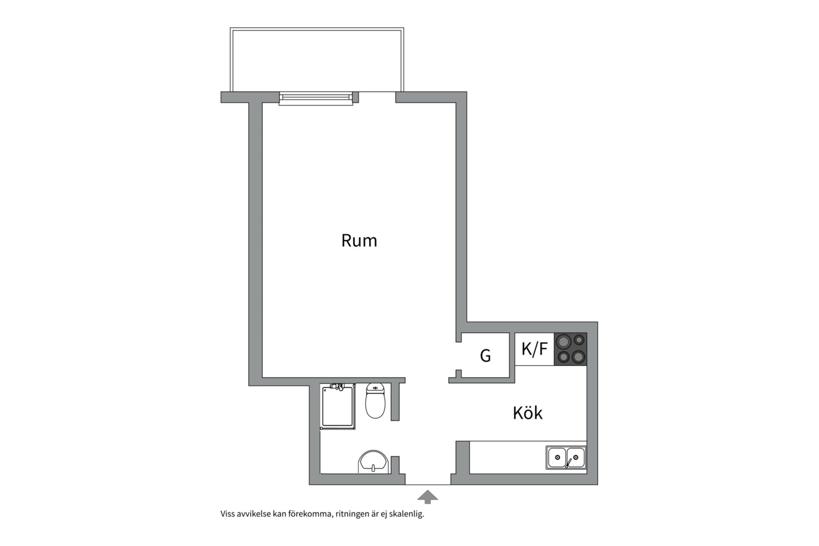Planlösning från Botvidsgatan 16 A, Till salu i Fålhagen, Uppsala