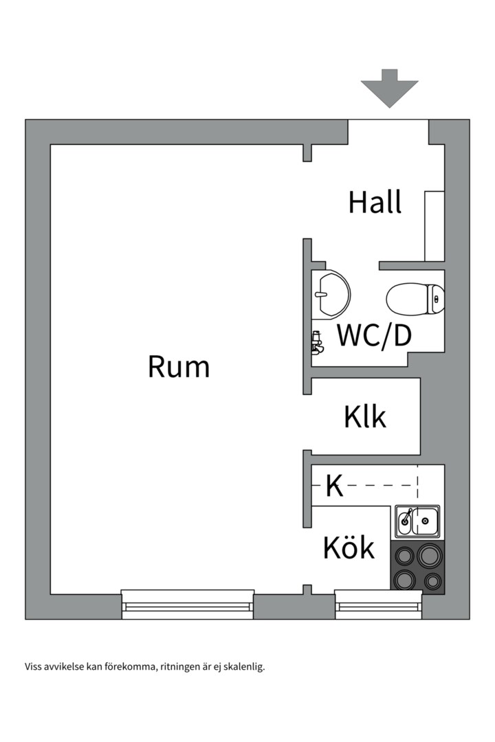 Planlösning från Tegnérgatan 33B, Såld i Luthagen, Uppsala