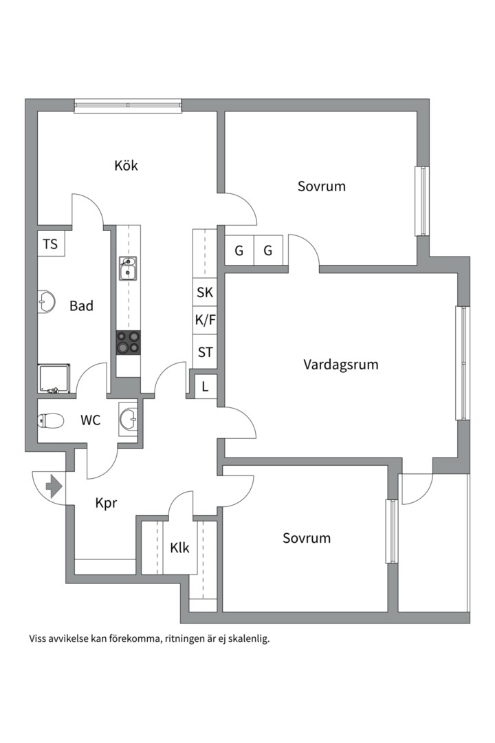 Planlösning från Fyrislundsgatan 26, Såld i Årsta, Uppsala