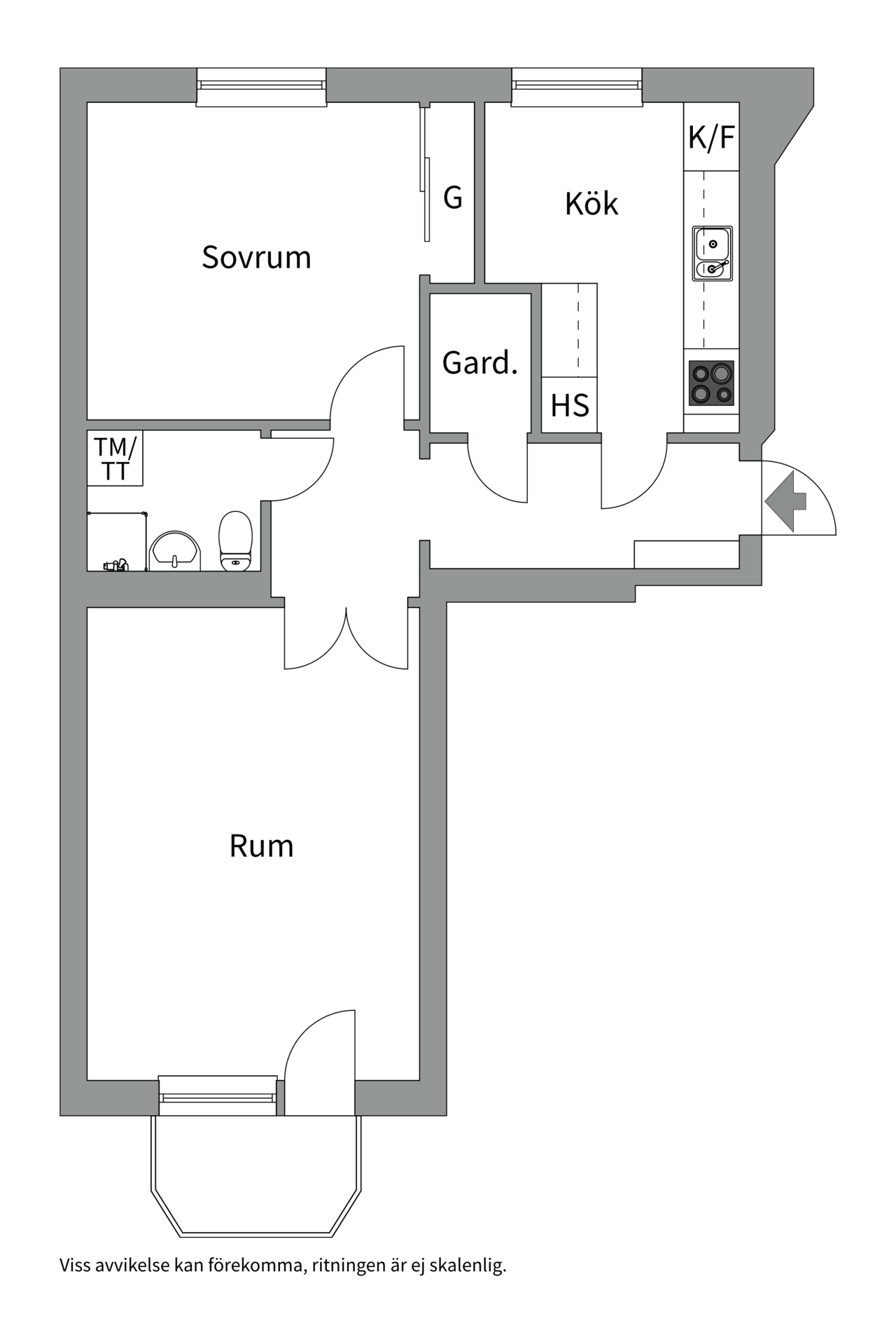 Bostadsbild från Sibyllegatan 7B, Såld i Luthagen, Uppsala