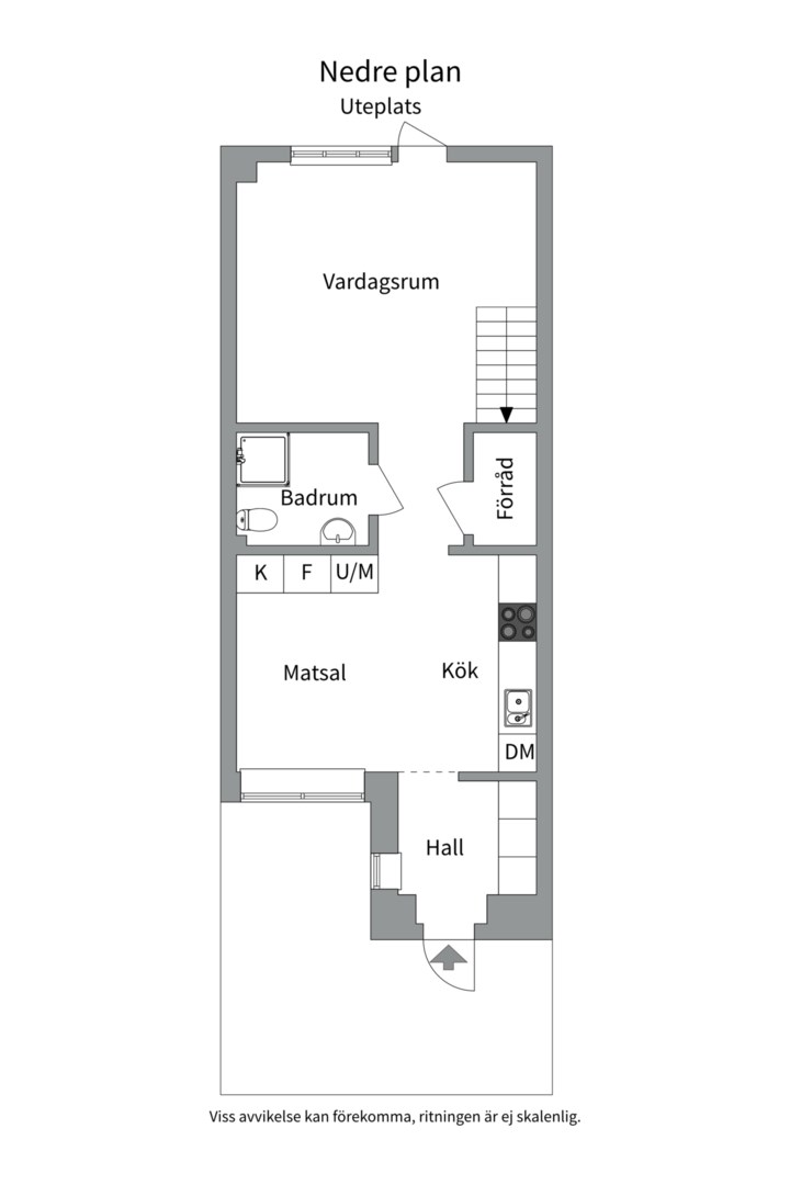 Planlösning från Finnboda varvsväg 12A, Såld i , Nacka