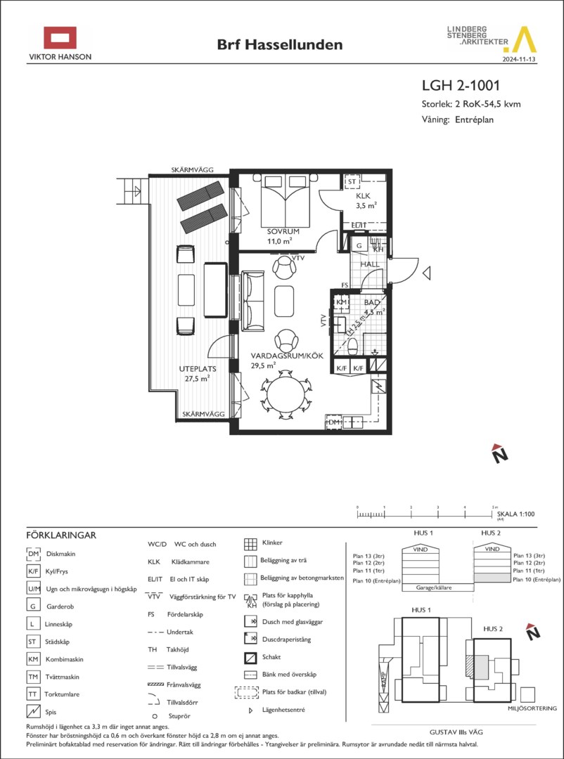 Planlösning från Gustav III:s väg 60, Till salu i Bromma - Olovslund, Stockholm