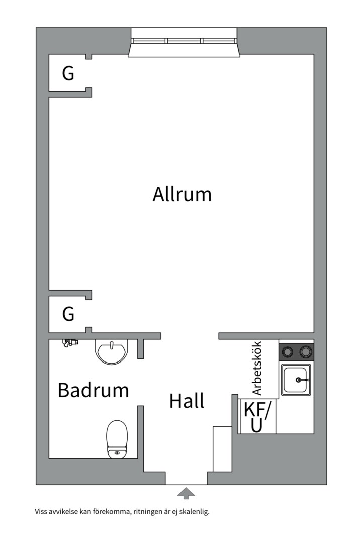 Planlösning från Alströmergatan 49, 2 tr, Såld i Kungsholmen, Stockholm
